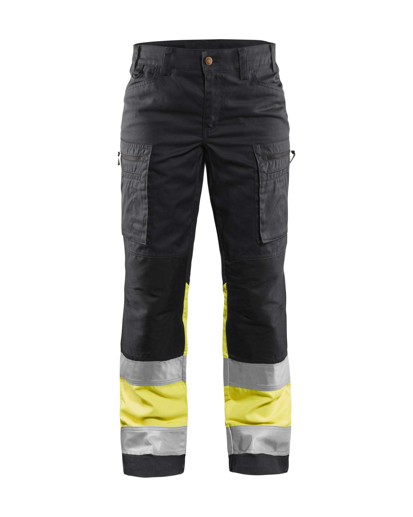 BLÅKLÄDER Ladies Hi Vis Trousers Stretch 18S Navy Blue/Yellow