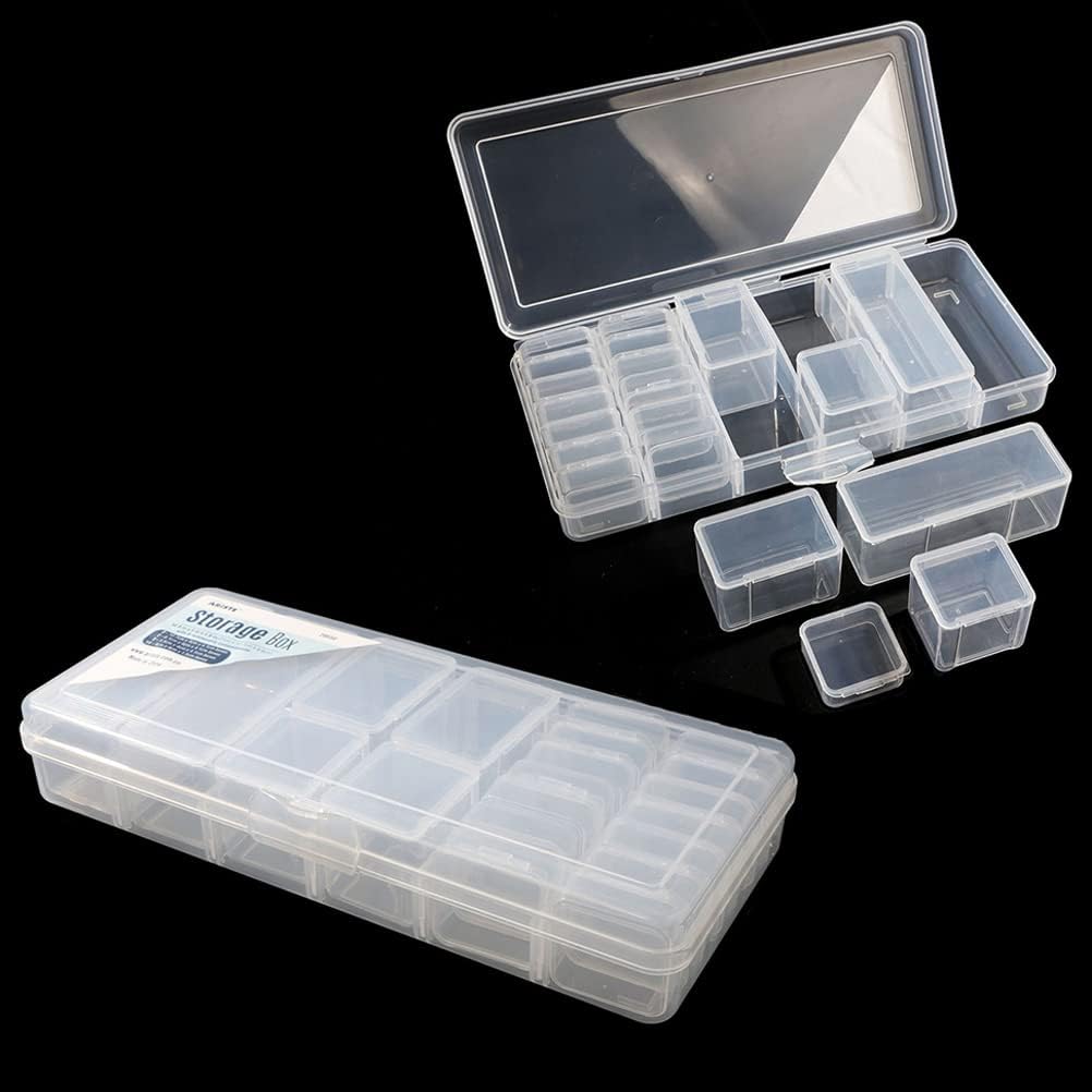 20 Grids Clear Plastic Organizer Box, Craft Storage
