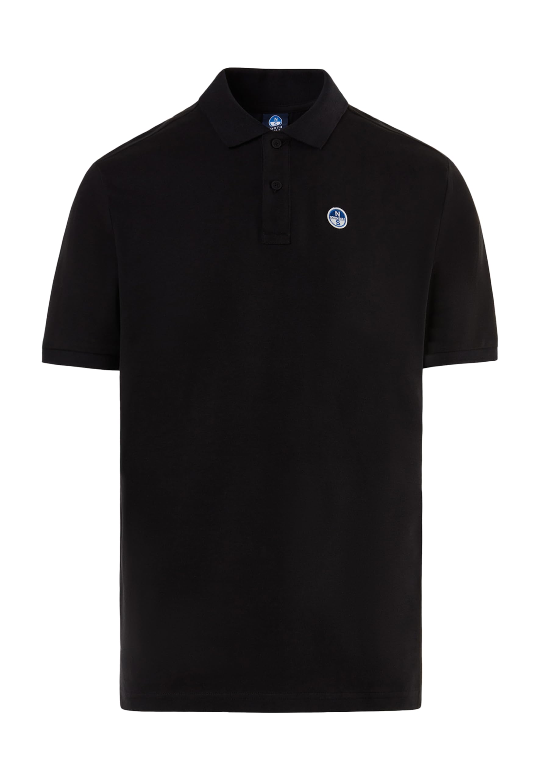 NORTH SAILS Polo Shirt with Logo Patch, Black, XL