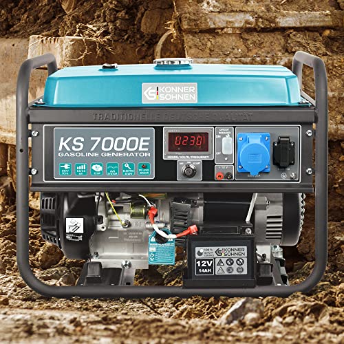 Generatore A Benzina Ks 7000E Potenza Massima 5500 W, Con Avviamento Manuale/Elettrico, Indicatore Livello Olio, Protezione Da Sovraccarico E Cortocircuito, Avvolgimento In Rame - 7