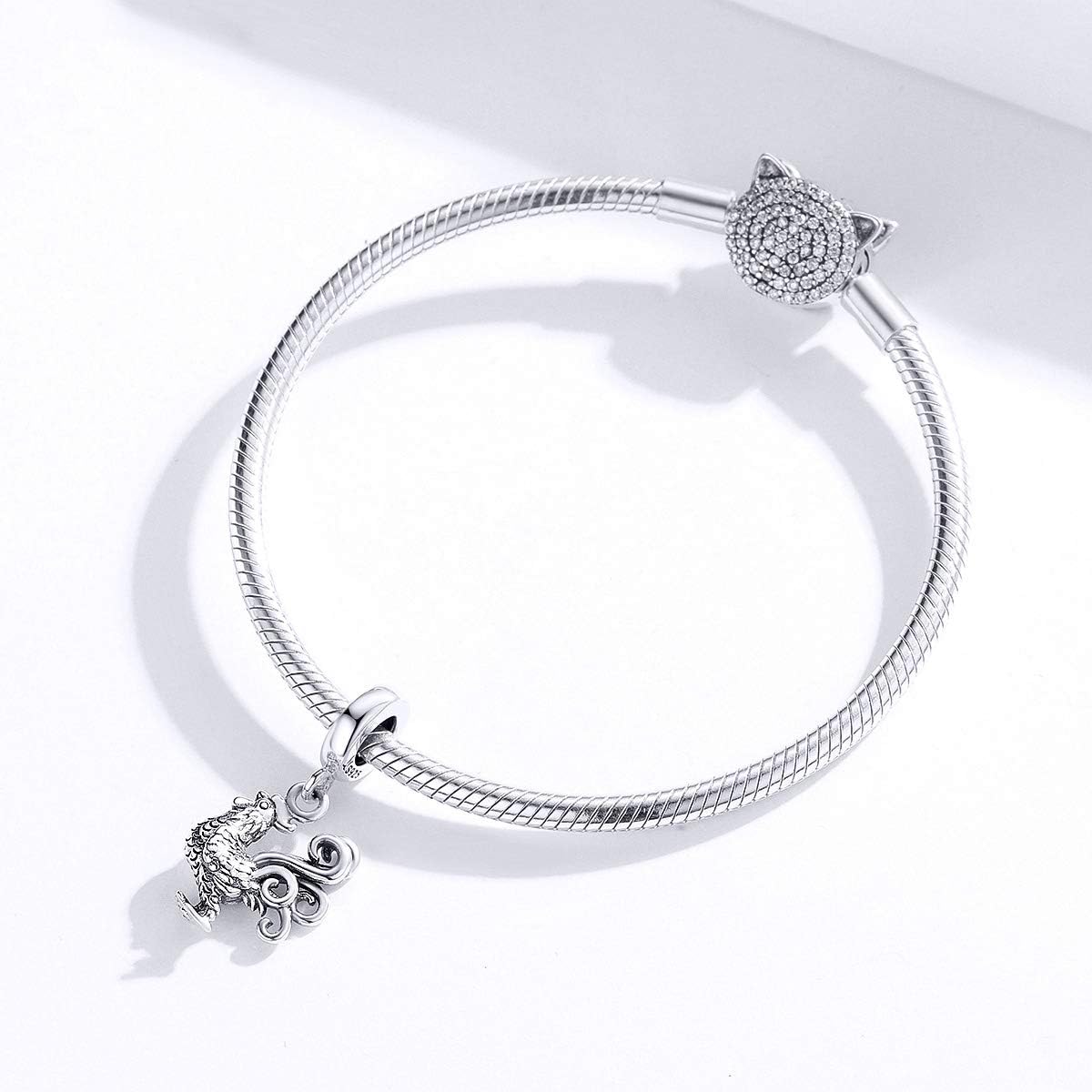 NewL Silver 925 Jewelry Pendant Charm Orginal 925 Bracelet or Necklace Deign Brave Rooster Charms DIY Jewelry