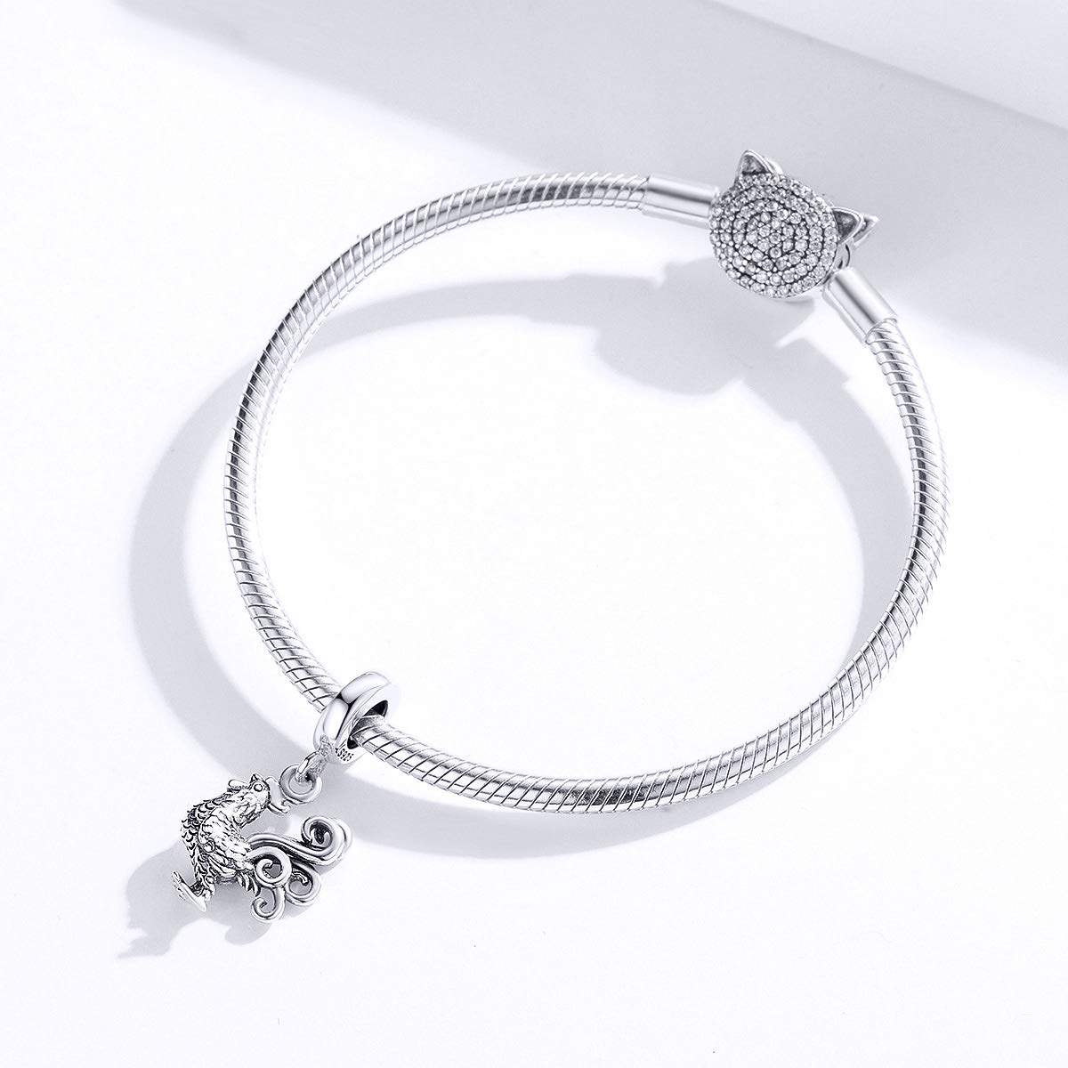 Breloque en argent 925 pour bracelet ou collier Motif coq