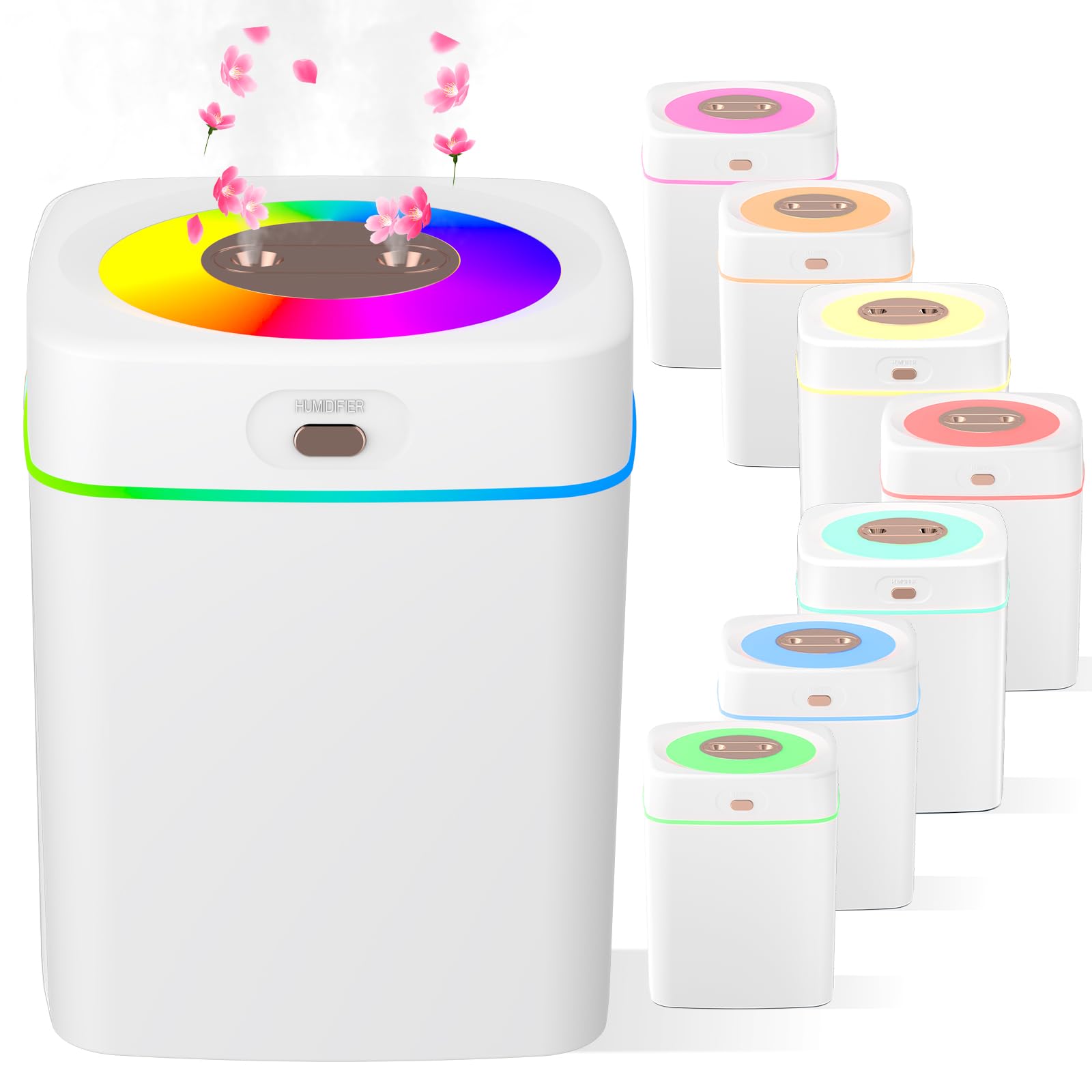Humidificateur portable 3L et diffuseur d'arômes avec veilleuse pour maison