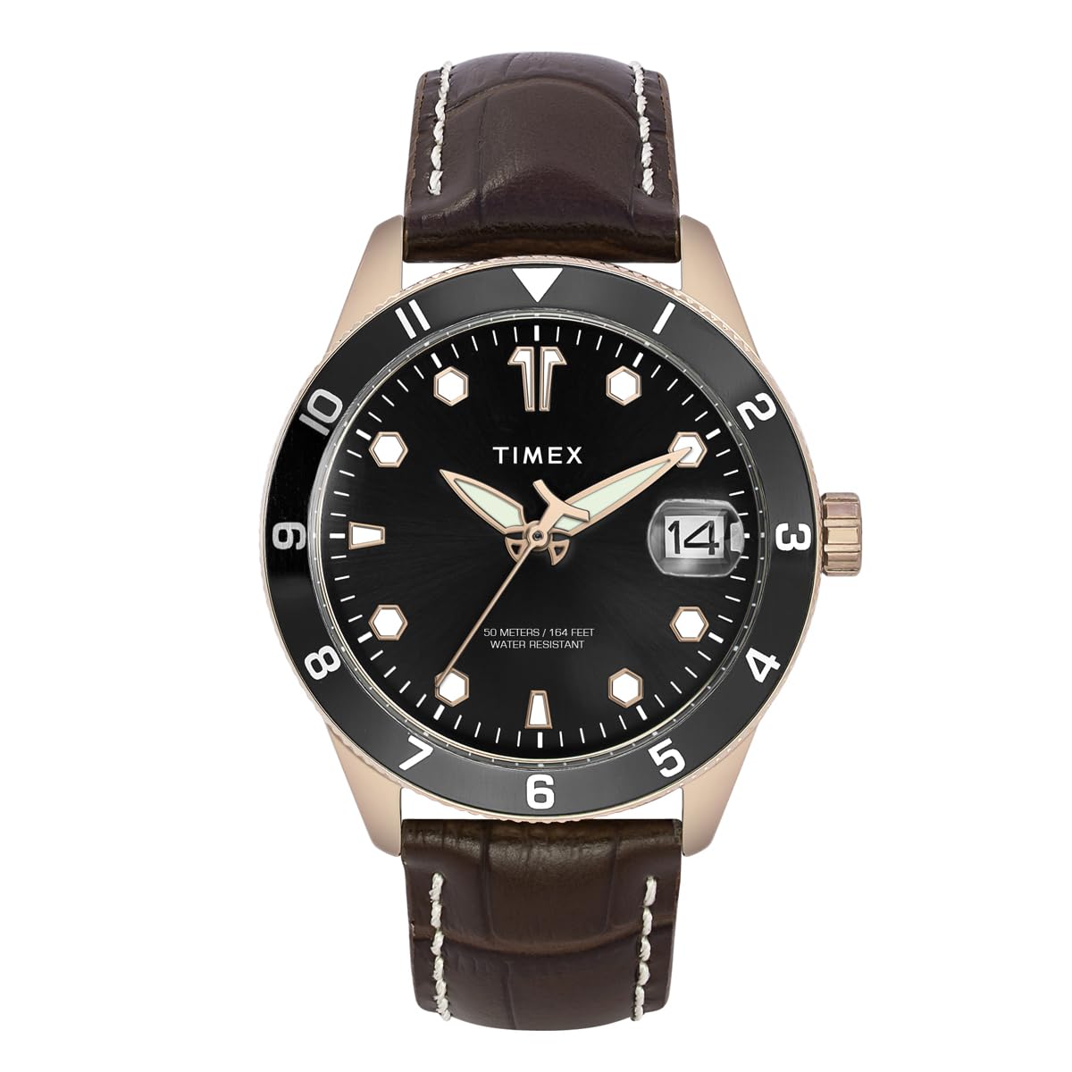 timex Analog Watch for Man with Round Dial & Water Resistant Men's Wrist Watches-picture-13