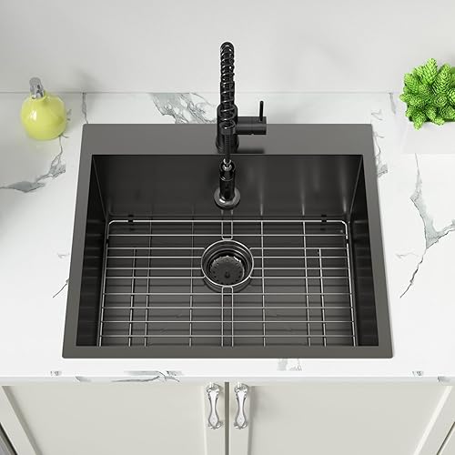 Miniatura 20 de Sarlai Fregadero de lavandería de 22 pulgadas de profundidad, fregadero de lavandería de 12 pulgadas de profundidad, fregadero de cocina de acero