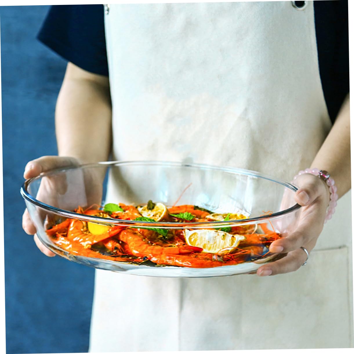 Plat de Cuisson Ovale en Verre Blanc, Compatible Micro-ondes