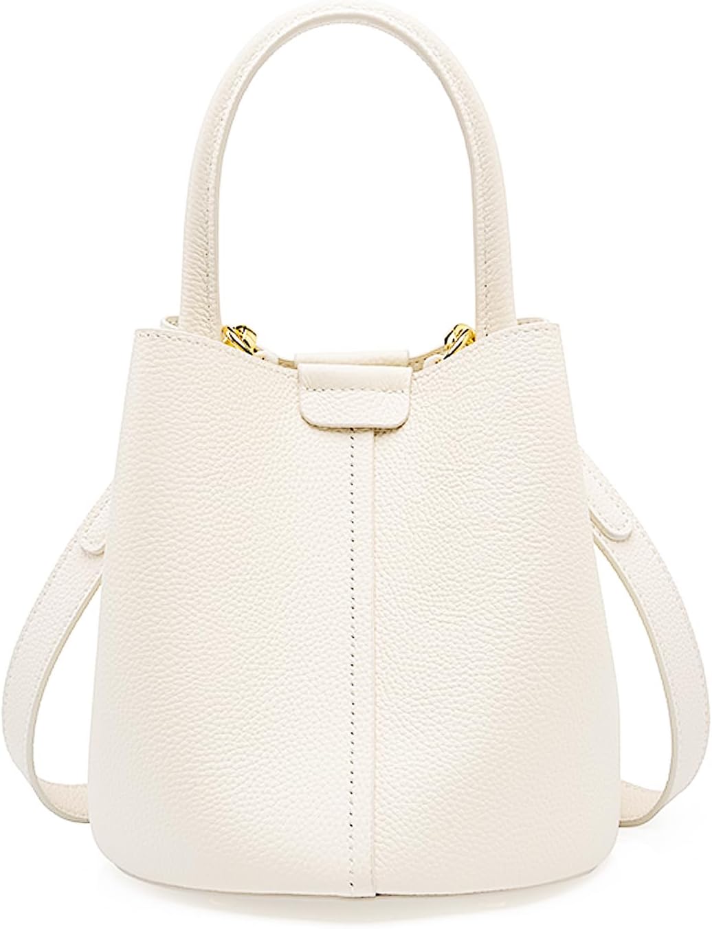 Bucket Bags for Women, Genuine Leather Crossbody Bags, Top-handle purses with an Adjustable Strap