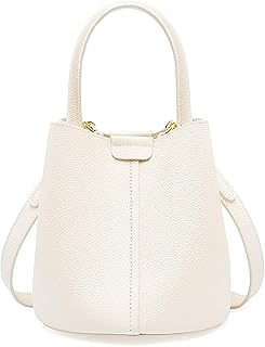 MoreFarther Bucket Bags for Women, Genuine Leather Crossbody Bags, Top-handle purses with an Adjustable Strap