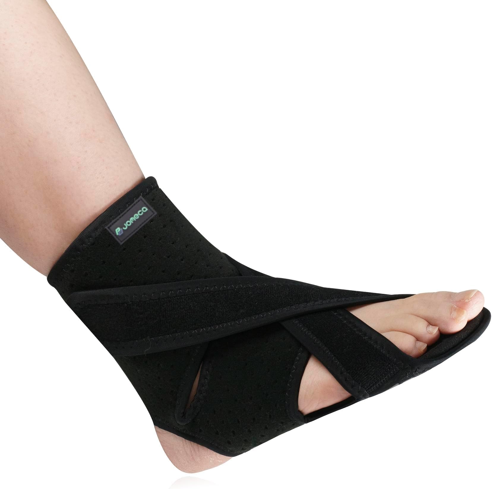 Upgraded Drop Foot Brace for Walking with Shoes - Dual Forefoot Support Plates Adjustable Soft AFO, Foot Drop, TBI, ALS, MS, Bone Fracture, Fits Women & Men (Left, L/XL)