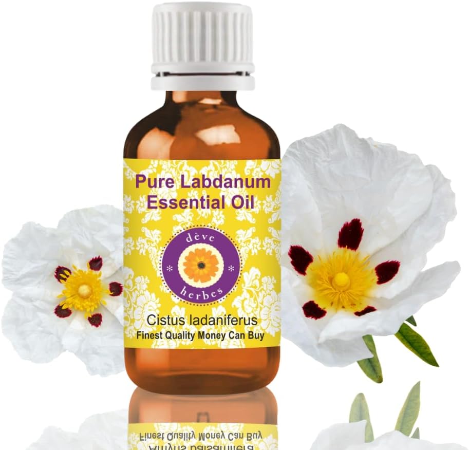 Pure Labdanum Essential Oil (Cistus ladaniferus) Steam Distilled 30ml (1 oz)