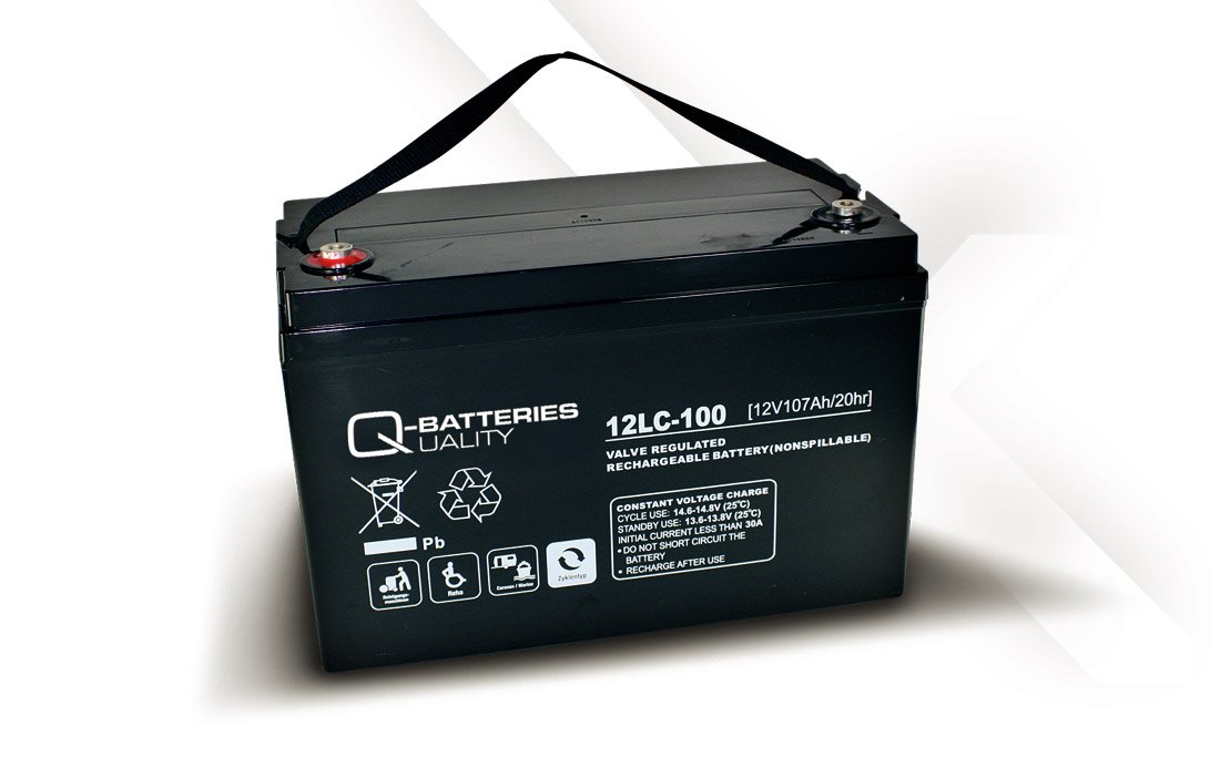 Q-Batteries 12LC-100 / 12 V - 107 Ah akumulator ołowiowy typ cyklu AGM - Deep Cycle VRLA