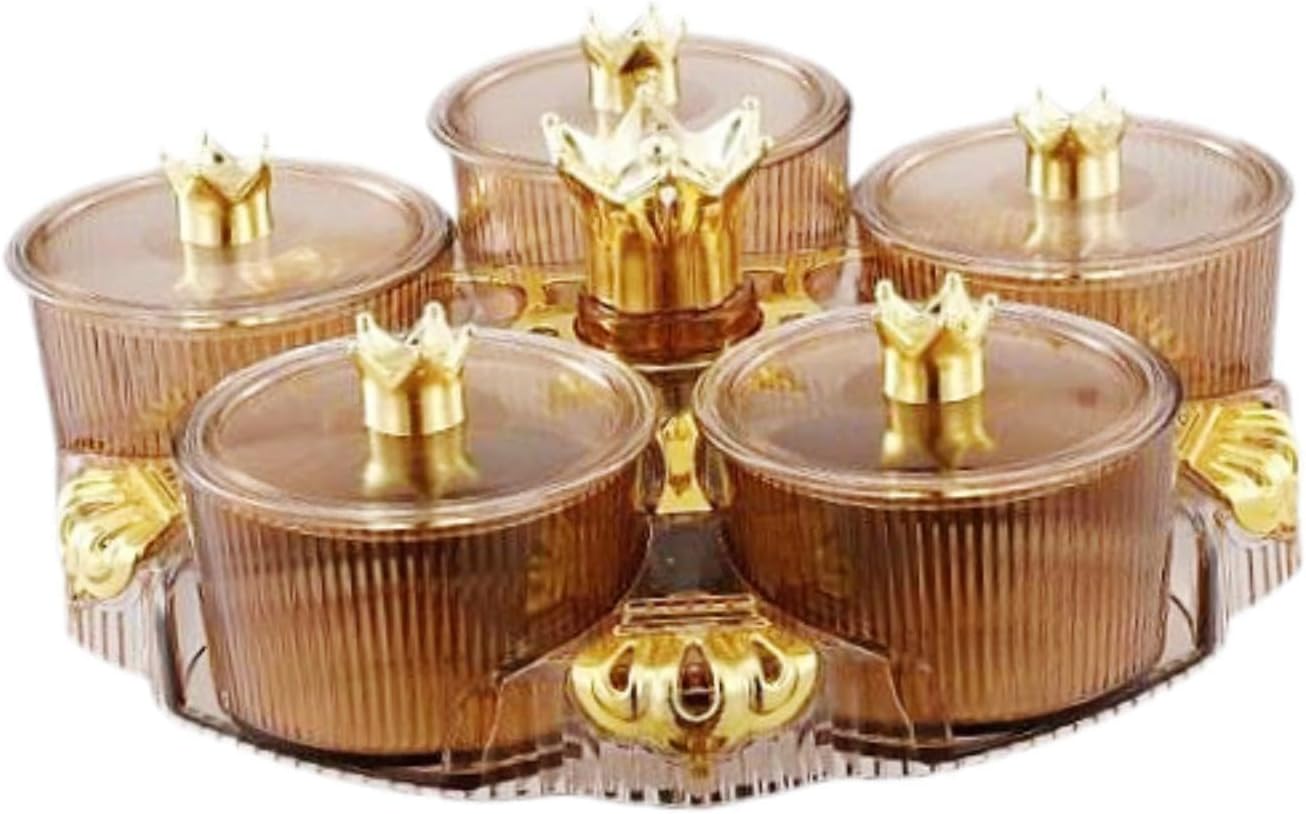 pistro Divided Serving Tray with Lid, Multi-Compartment Snack Container for Fruits, Nuts, Cookies, Indoor and Outdoor Use