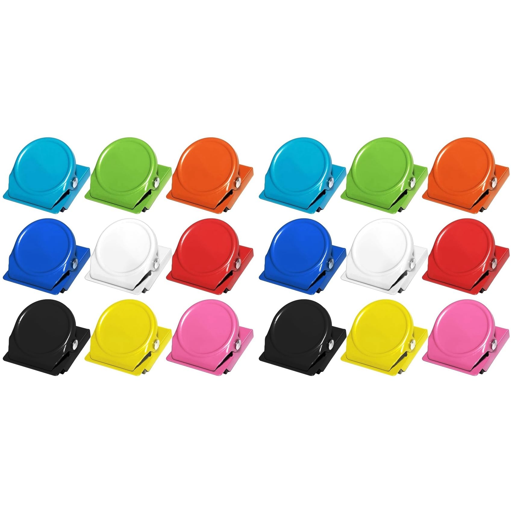 Hndhbfgrt Magnet Clips 18 Pack Magnetic Clips for Classroom Whiteboard Refrigerator Fridge, Assorted Colors