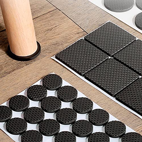 Kit 32 Unidades Protetores Círculo Pé Moveis Cadeira Borracha Piso Resistente Porta Proteção Redondo