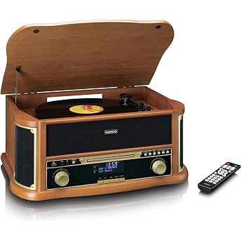 Lenco TCD-2571WD Turntable with Speaker and Bluetooth | TCD-2571 - Record Player - Vinyl Player - 3 Speed (33/45/78 RPM) - CD