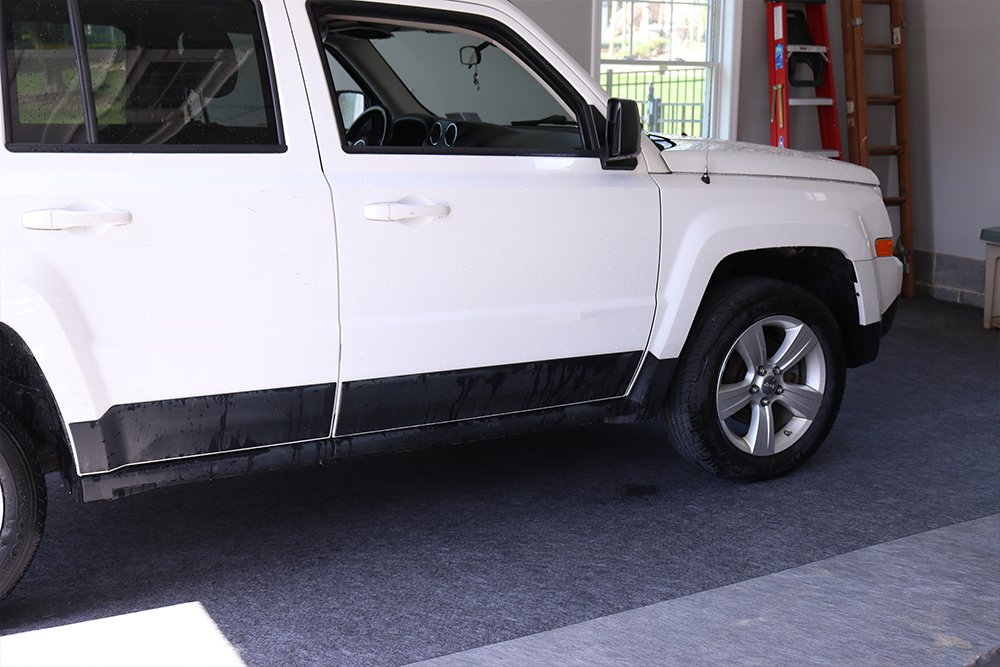 PIG Garage Floor Mat | -2 6' x 10' Absorbent Parking Mats | Adhesive-Backed | PM50451-GY