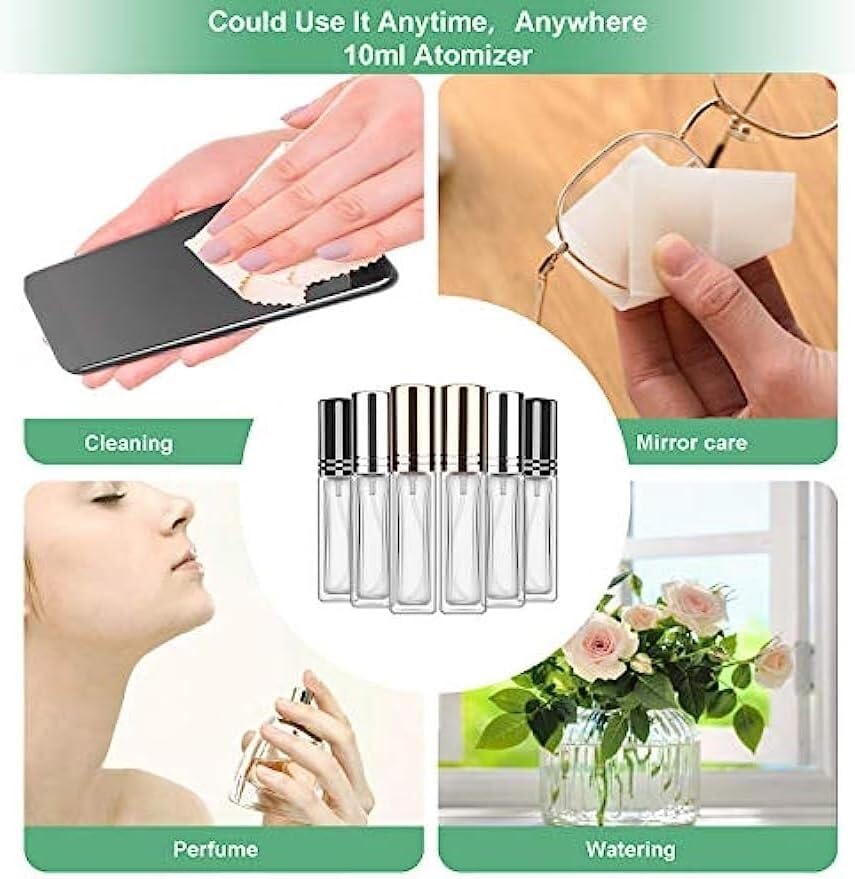Mini Bottiglie Di Profumo Da Viaggio, Atomizzatore Di Profumo 6 Pezzi Bottiglia Di Profumo Vuota Riutilizzabile 10ml Minimo Formato Da Viaggio Portatile Bottiglie Di Profumo Spruzzatore Bottiglia Di P