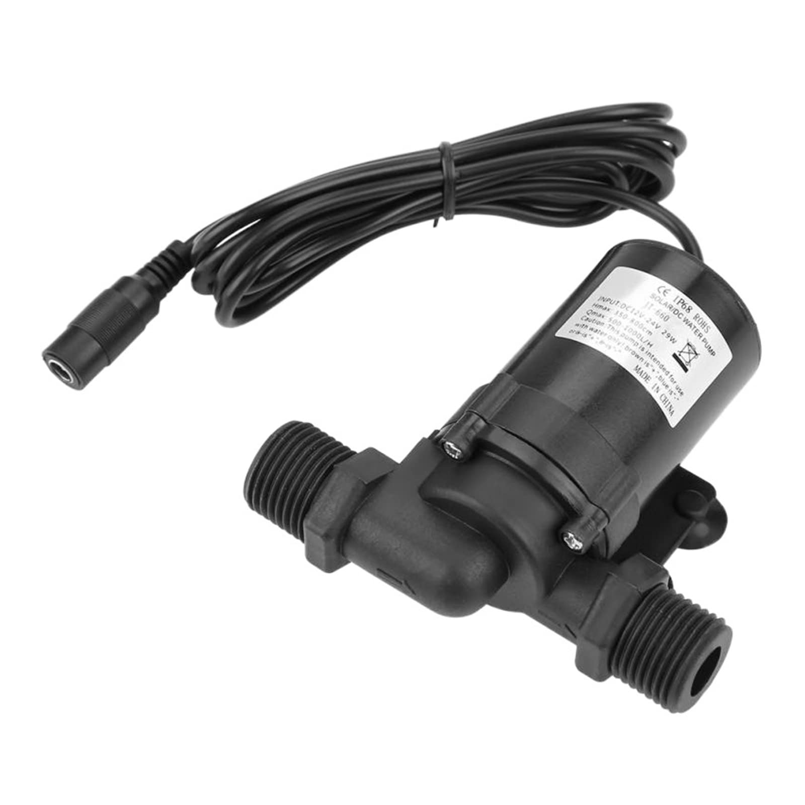 Mini bomba de agua sin escobillas DC 24V – JT-660D-24 bomba sumergible para calentador de agua solar, acuarios- 500-1000L/H tasa de flujo