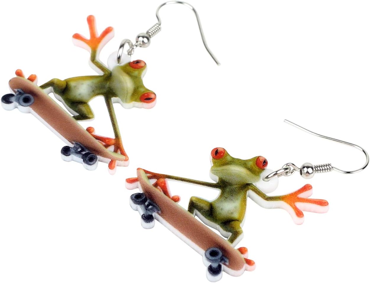DUOWEI Acrylic Charms Frog Drop Earrings Fancy Cartoon Dangle Jewelry Novelty Party Gifts for Women Lover - Image 4