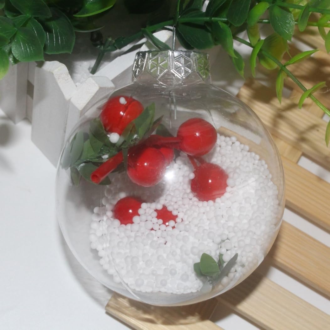 6 Adornos navideños Transparentes exquisitos, Colgantes for Decorar el árbol de Navidad y Fiestas Adornos con Brillo