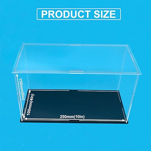 Miniatura 3 de Vitrina de acrílico transparente, caja de encimera para exhibición transparente (10 x 10 x 12 pulgadas 9.8 x 9.8 x 11.8 in)