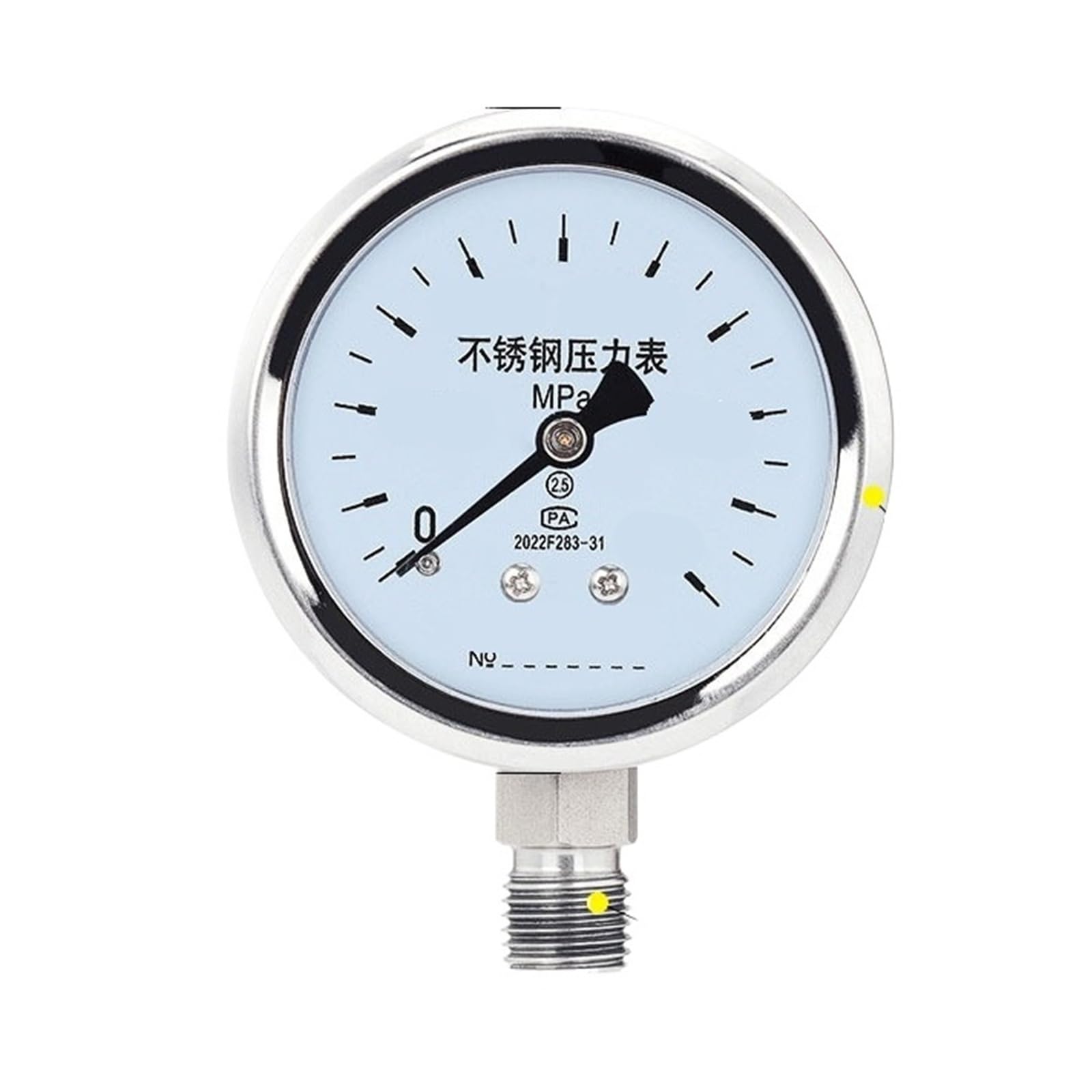 Y-60BF manometr ze stali nierdzewnej (0-0,25 MPA 2,5 kg)