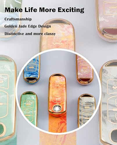 Miniatura 6 de SANRILY Funda para llave de coche para Mazda sin llave, funda de protección completa, Gris