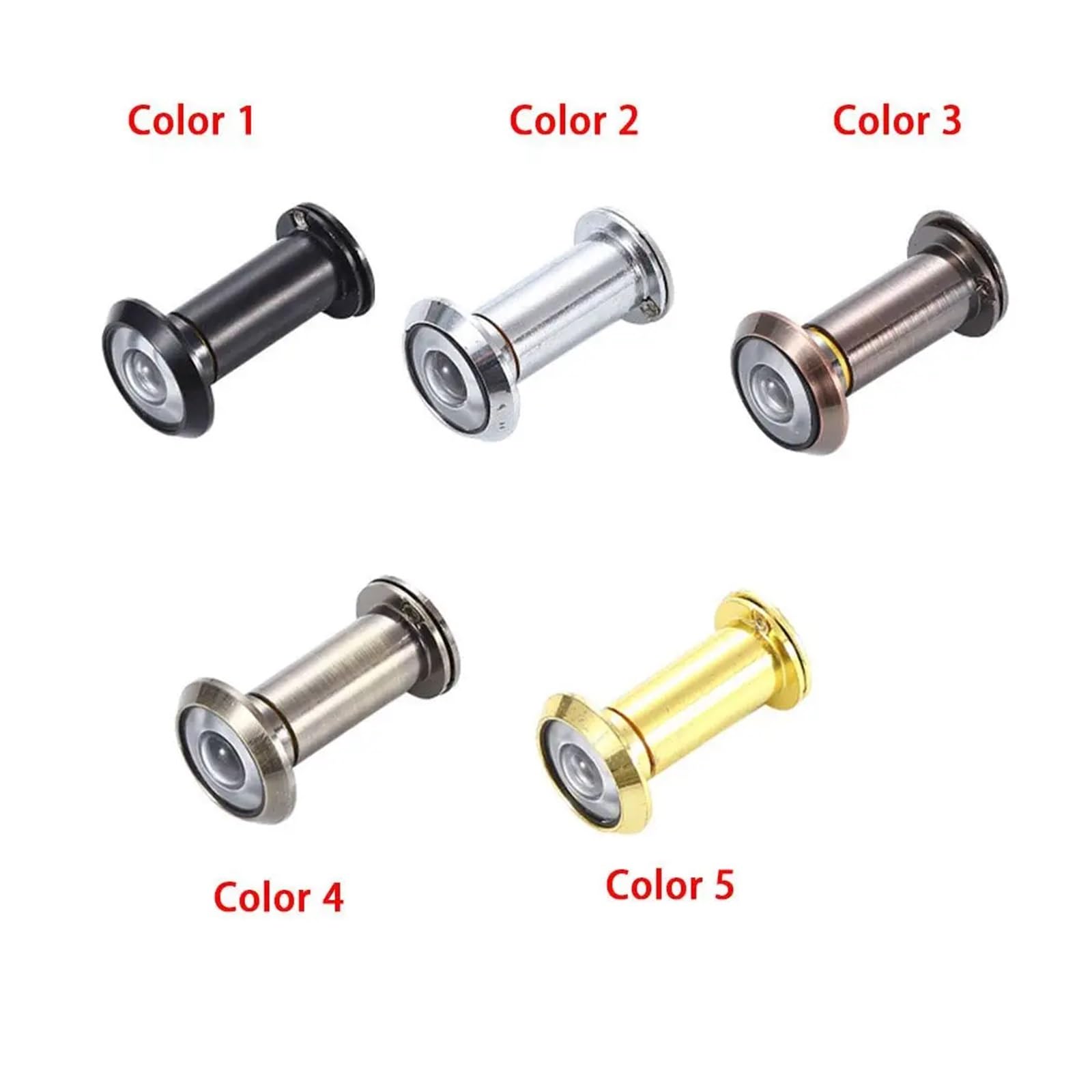 Lot de 10 judas antidérapants grand angle de 200 degrés pour porte (couleur 1)