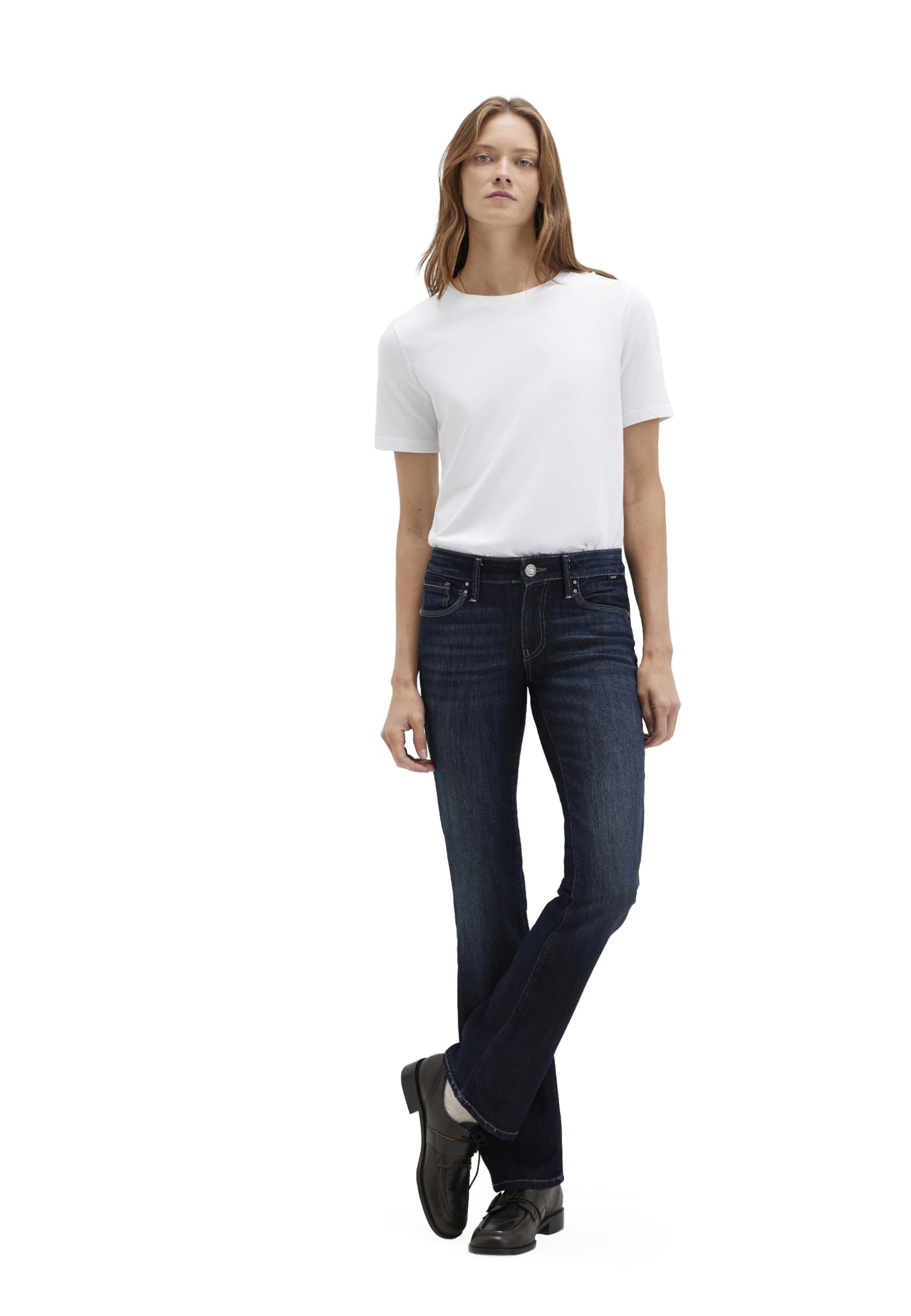 Mavi Women's Bella Mid-Rise Jeans, Rinse Miami Street, 29W x 30L