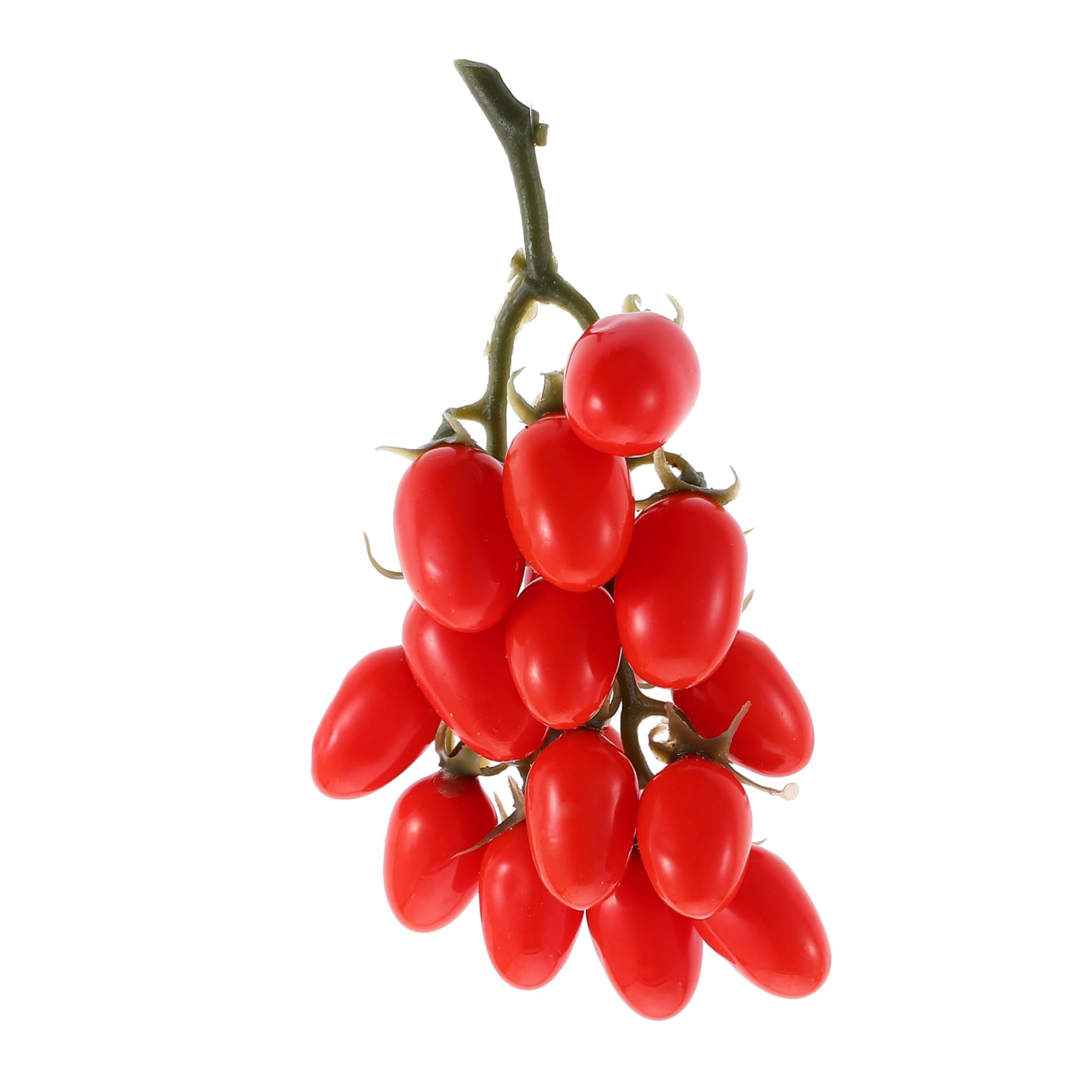 Gatuida 4 Pièces Accessoires de tomates Cerises Tomate Artificielle Accessoire Photo de Fruits décoration Cuisine Patisserie tomates Cerises simulées pour la décoration Fruits réeux