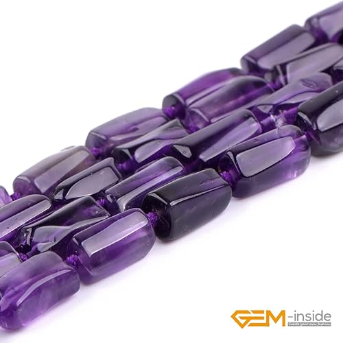 Miniatura 5 de GEM-Inside - 25 cuentas de cuarzo amatista natural de cuarzo facetadas de 0.315 x 0.472 in, cuentas de chakra para hacer joyas, hebra completa de 15