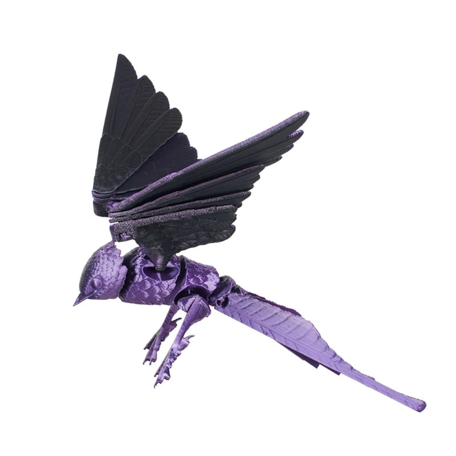 Printed Articulated Swallow Figurine Flexible Joint Toy, Realistic Bird Desktop Decor for Stress Relief Flexible Joint Articulated Swallow Fidgets Toy Realistic Hairless Figurines Statues Desktop Pet