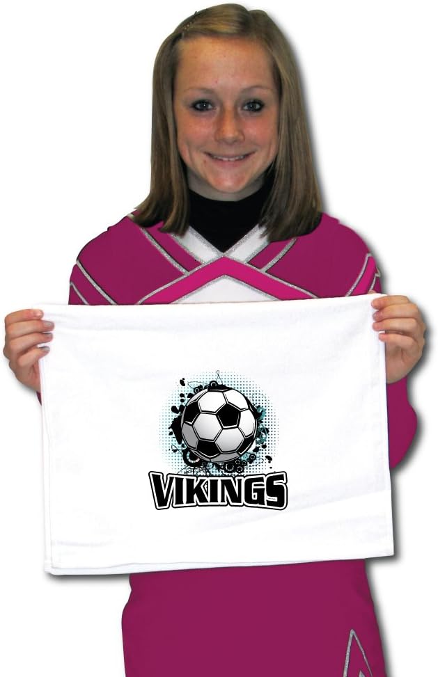 VictoryStore Towels - Viking Mascot Soccer Team Towels, Set of 16