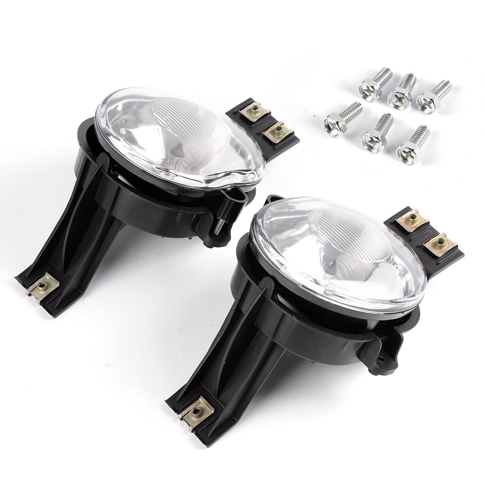 G-PLUS Compatible with Dodge Ram 1500 02-08 / Compatible with Dodge ram 2500 ram 3500 03-09 / Compatible with Dodge Durango 04-06 Glass Bumper Fog Lights Driving Lamps+Bezel