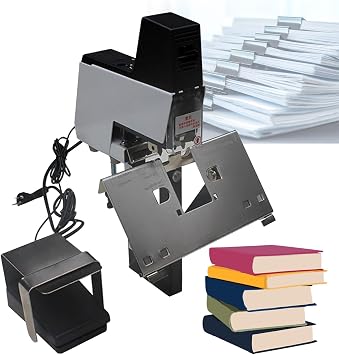 Update Electric Stapler,Automatic Saddle Stapler,Flat Saddle Binder Stitcher Equipped With19 Levels Binding Pressure Knob
