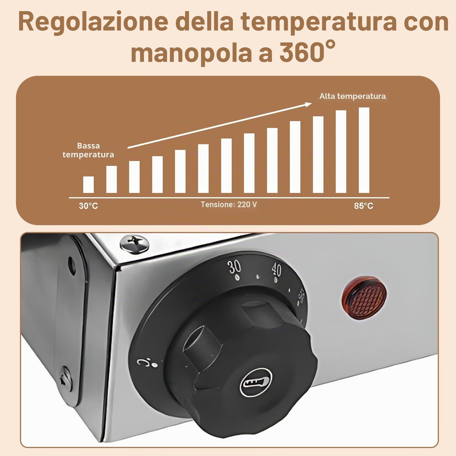 Lampada Riscaldante per Alimenti Temperatura Regolabile(1pc,60cm) | Sospeso Lampade Scaldavivande Cucina, Lampade Riscaldanti per Cucina, Ristoranti, Hotel a Buffet Acciaio Inossidabile