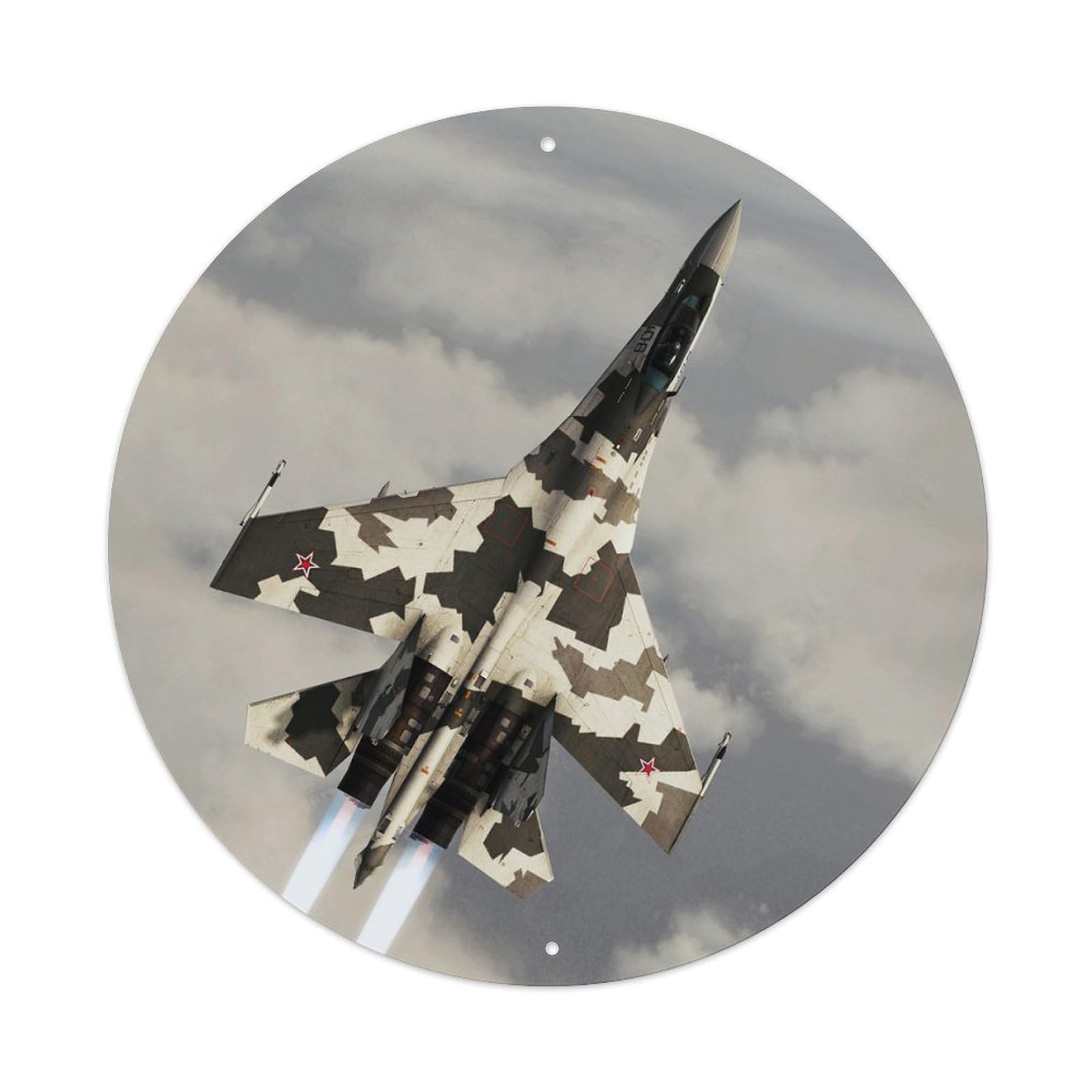 Su-35 Fighter Jet Military Aviation Sky Patrol Metal Tin Sign