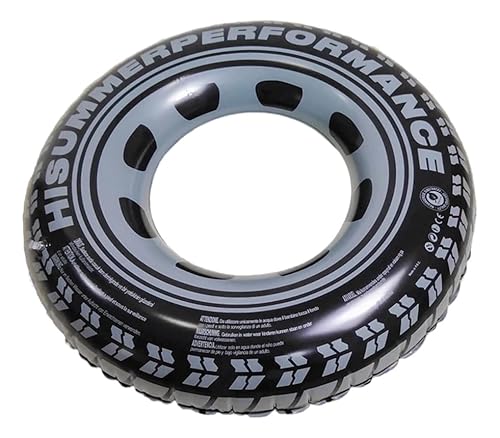 Boia Pneu Preta Redonda Adulto 120cm Gigante Piscina Praia