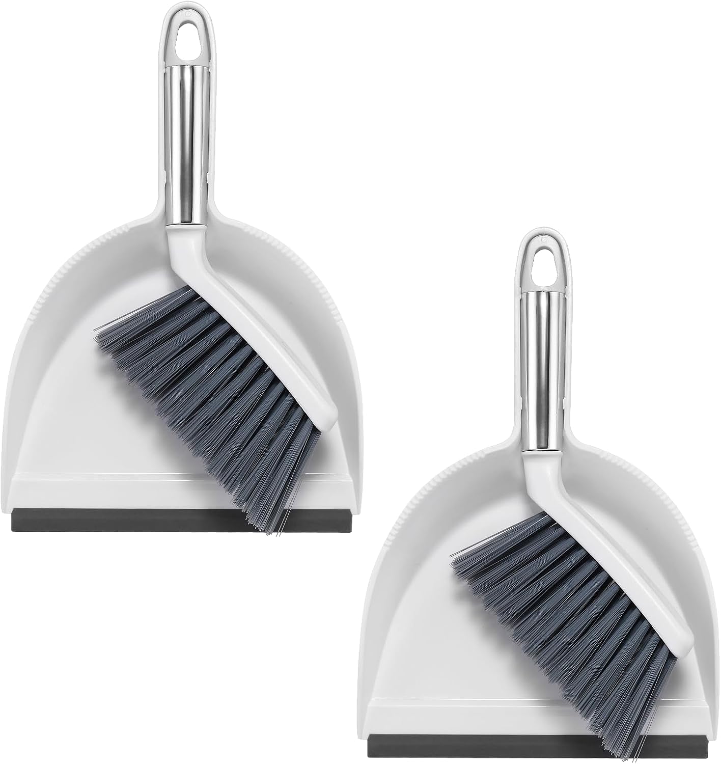 NACENA Mini Broom and Dustpan Set,Small Dust Pan and Brush Set,Light&Purple