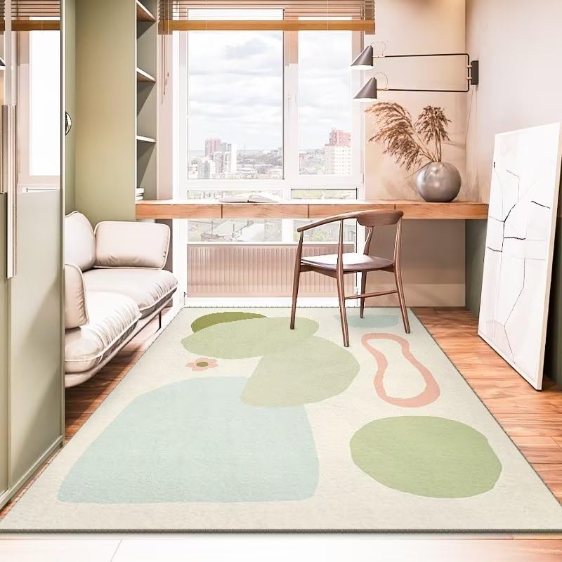 Tapis antidérapant vert et moderne pour sécuriser votre salon ou votre balcon