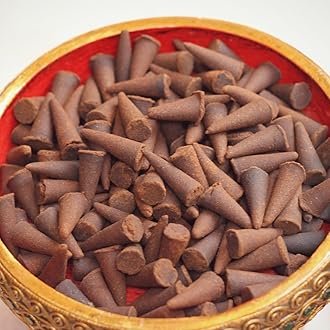 Bless International Musk 100%-Natural-Incense-Cones Handmade-Hand-Dipped Organic-Chemicals-Free for-Purification-Relaxation-Positivity-Yoga-Meditation The-Best-scents (10 Count)