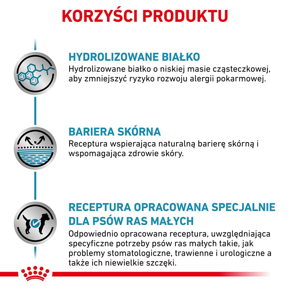 Royal Canin Veterinary Hypoallergenic Small Dogs | 3,5 kg | Alimento dietetico completo per cani di piccola taglia adulti | Per ridurre i segni di intolleranza ai nutrienti