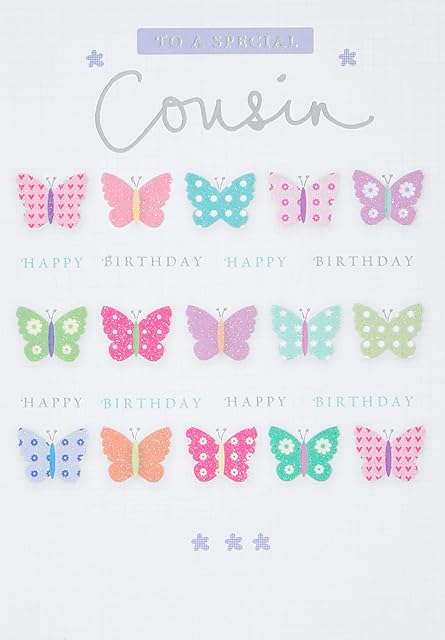 Birthday Card Cousin - 7 x 5 inches - Piccadilly Greetings, 7005