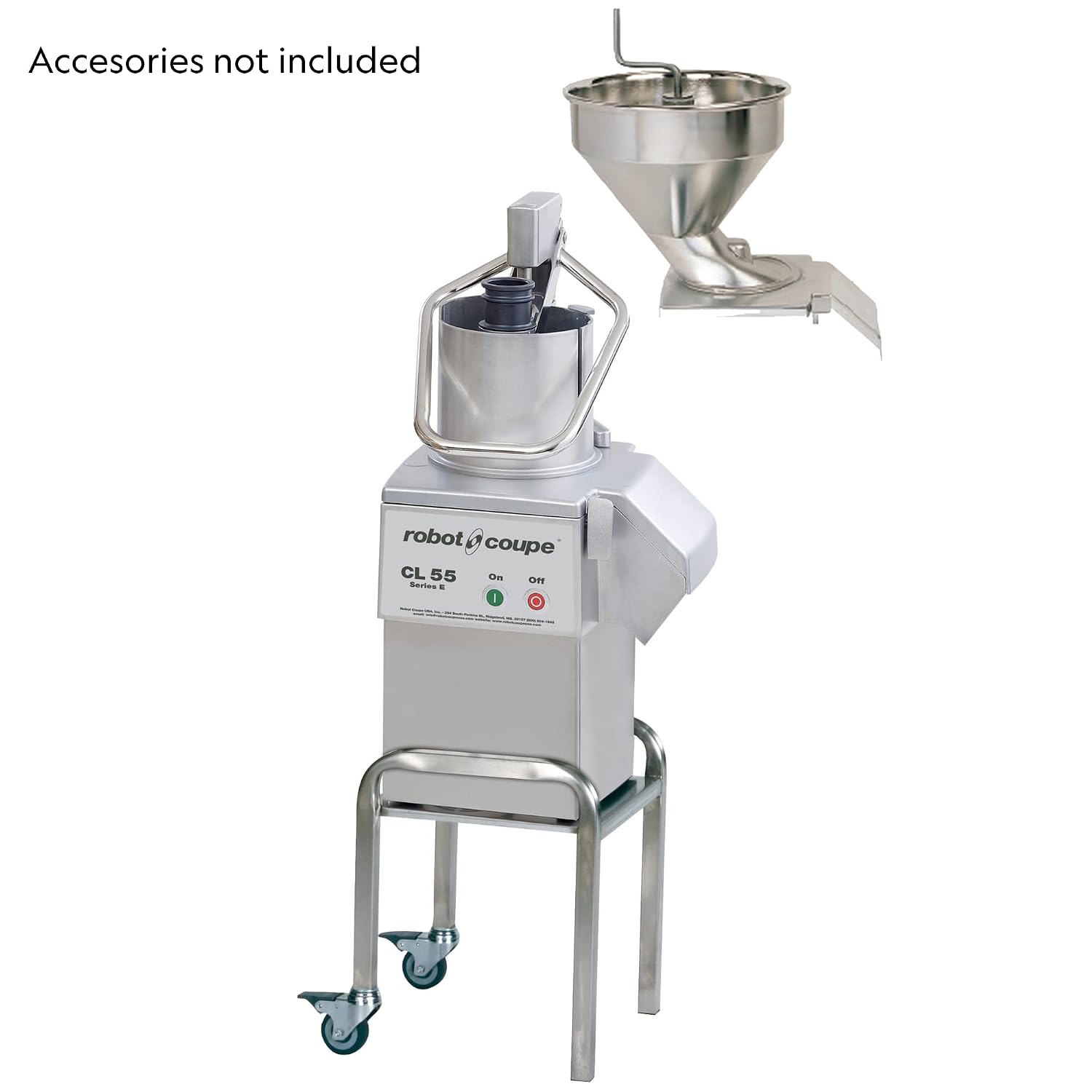 Robot Coupe CL52E Single-Speed Cutter Mixer Continuous Feed Commercial Food Processor with Side Discharge, 120v