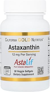 California Gold Nutrition, アスタキサンチン、AstaLif(アスタリフ)純アイスランド産、12mg、植物性ソフトジェル30粒
