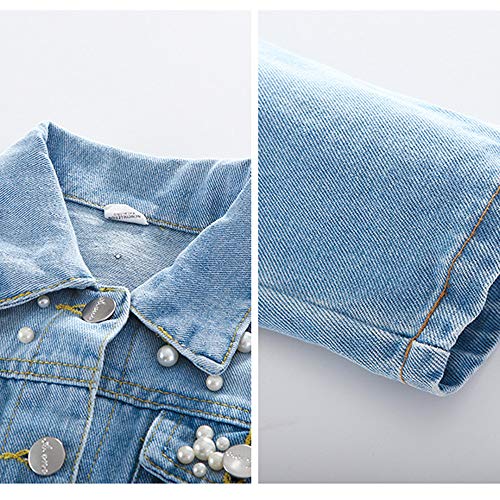Image of ASHER FASHION Denim Jackets Girl Denim Jackets Classic Basic Button Down Coat Girls' Outwear