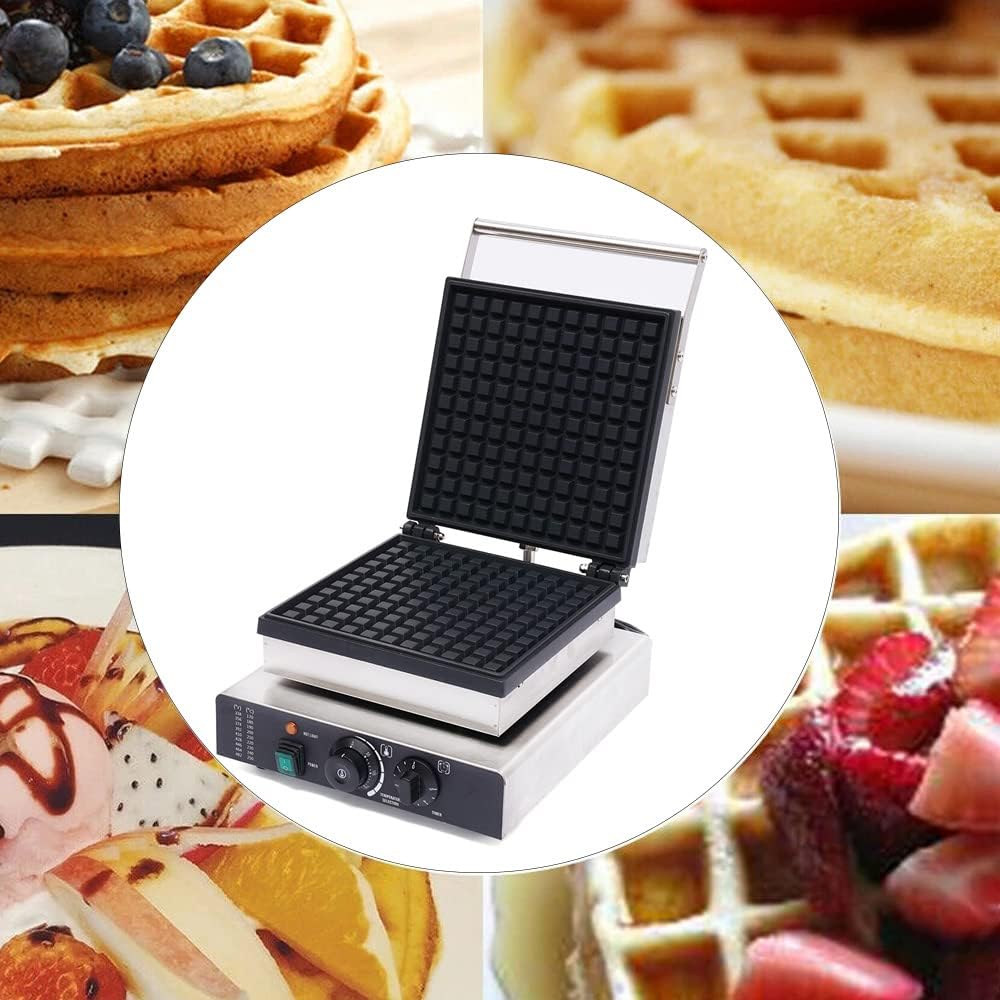 Waffle Maker, Nonstick Electric Waffle Maker Machine,Commercial Electric Waffle Maker Nonstick Waffle Machine,Rectangle Waffle Iron 2000W 110V