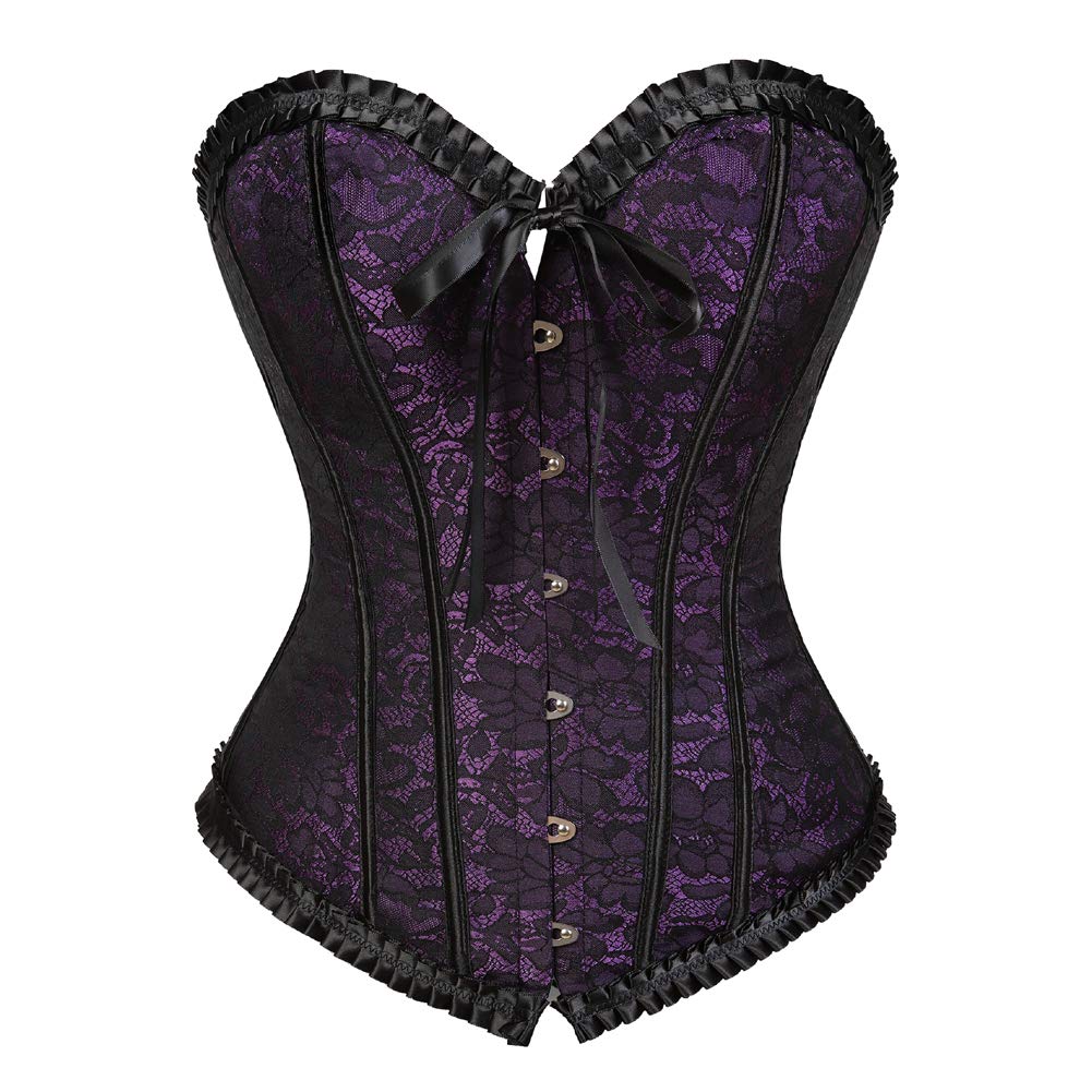 Grebrafan Brocado Corset Bustier Sexy Nupcial Corsés y Lencería Talla Grande — view 9
