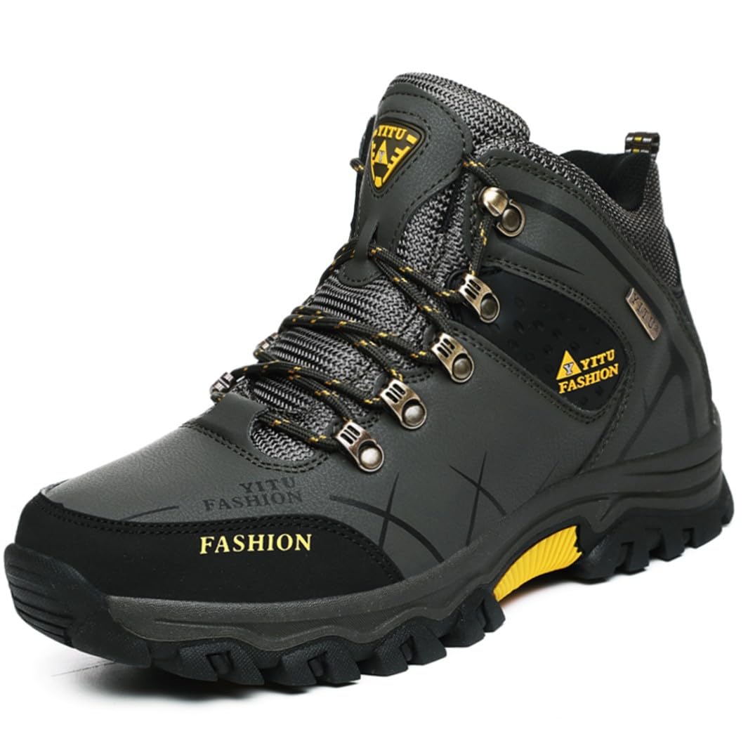 Uomo Stivali da Escursionismo Uomo Scarpe da Trekking Scarpe da trekking all'aperto traspiranti Uomo Stivali da passeggio leggere Antiscivolo Scarpe Sportive
