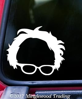 Minglewood Trading Bernie Sanders Vinyl Decal Sticker 5" x 4" Resist Persist Feel The Bern - - White